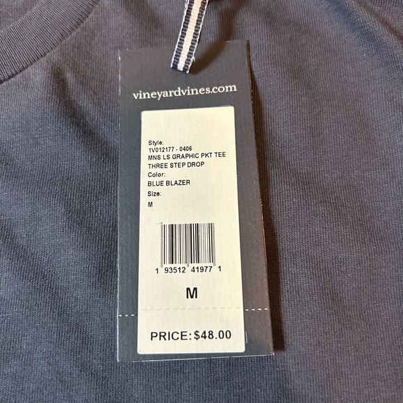 Vineyard Vines LS T-Shirt - Three Step Drop NWT - Picture 3 of 5